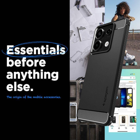 Etui XIAOMI REDMI NOTE 13 PRO 5G / POCO X6 5G Spigen Rugged Armor Matte czarne
