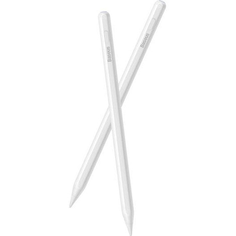 Baseus Smooth Writing 2 Overseas Edition Stylus mit aktiver Spitze für iPad mit USB-C-Kabel und austauschbarer Spitze – Weiß