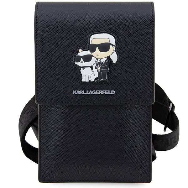 Karl Lagerfeld Handtasche KLWBSAKCPMK schwarz/schwarz Saffiano Karl &amp; Choupette