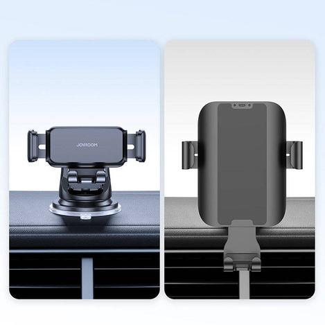 Joyroom mechaniczny uchwyt samochodowy na kokpit czarny (JR-ZS283)