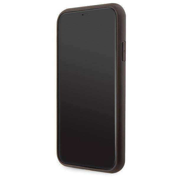 Original Case IPHONE 11 / XR Guess Hardcase Crossbody 4G Metal Logo (GUHCN61P4TDSCPW) brown