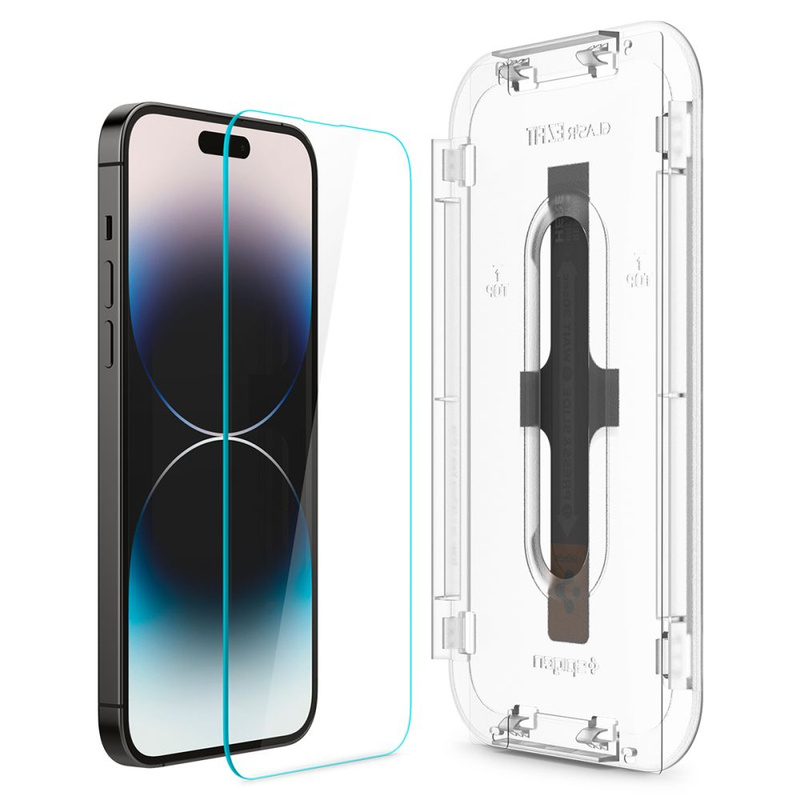 GEHÄRTETES GLAS Spigen GLAS.TR „EZ FIT“ 2ER-PACK IPHONE 14 PRO MAX KLAR