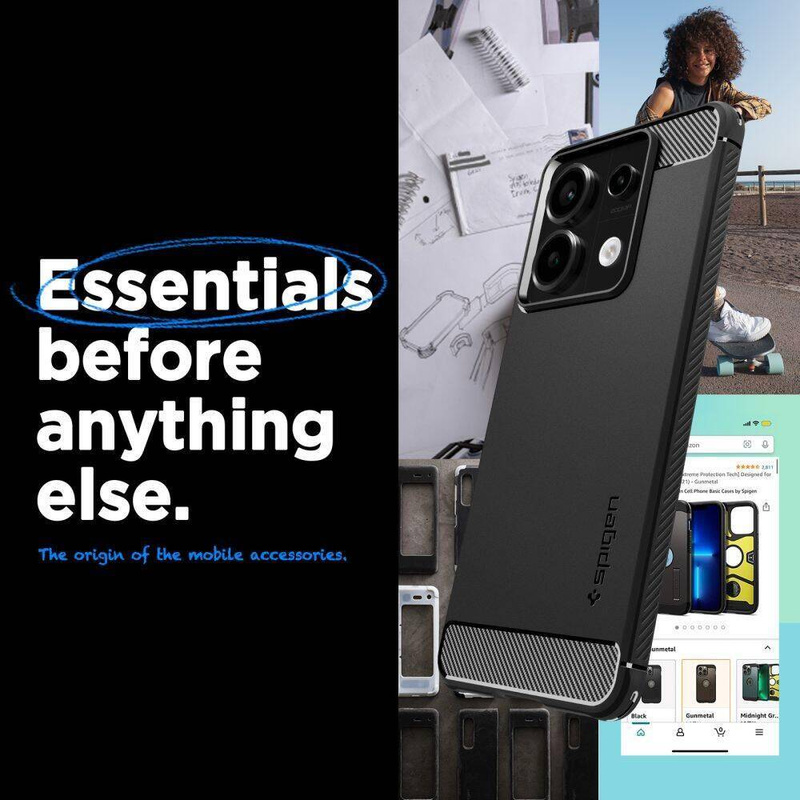 Etui XIAOMI REDMI NOTE 13 PRO 5G / POCO X6 5G Spigen Rugged Armor Matte czarne