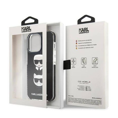 Karl Lagerfeld KLHCP13XTPE2TK iPhone 13 Pro Max 6,7" hardcase czarny/black Karl&Choupette Head