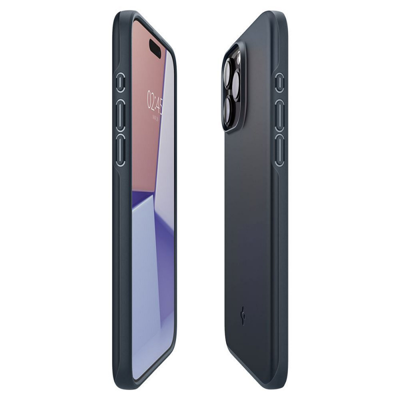 Spigen Thin Fit, metal slate - iPhone 15 Pro Max