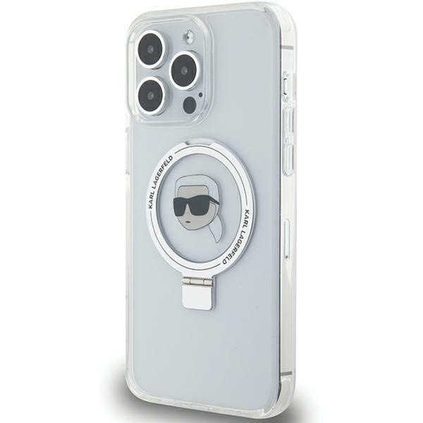 Karl Lagerfeld KLHMP15XHMRSKHH iPhone 15 Pro Max 6,7" weiß/weiß Hardcase Ring Stand Karl Head MagSafe