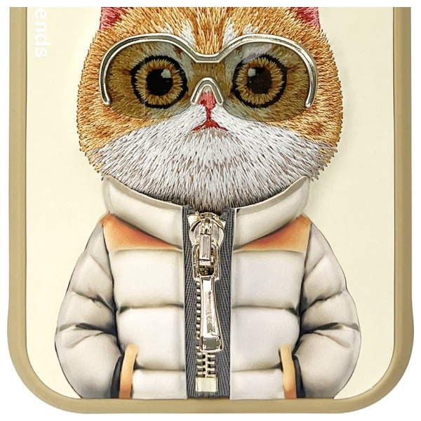 Nimmy etui iPhone 15 6.1" khaki           Cool&Cute 2.0 Cat