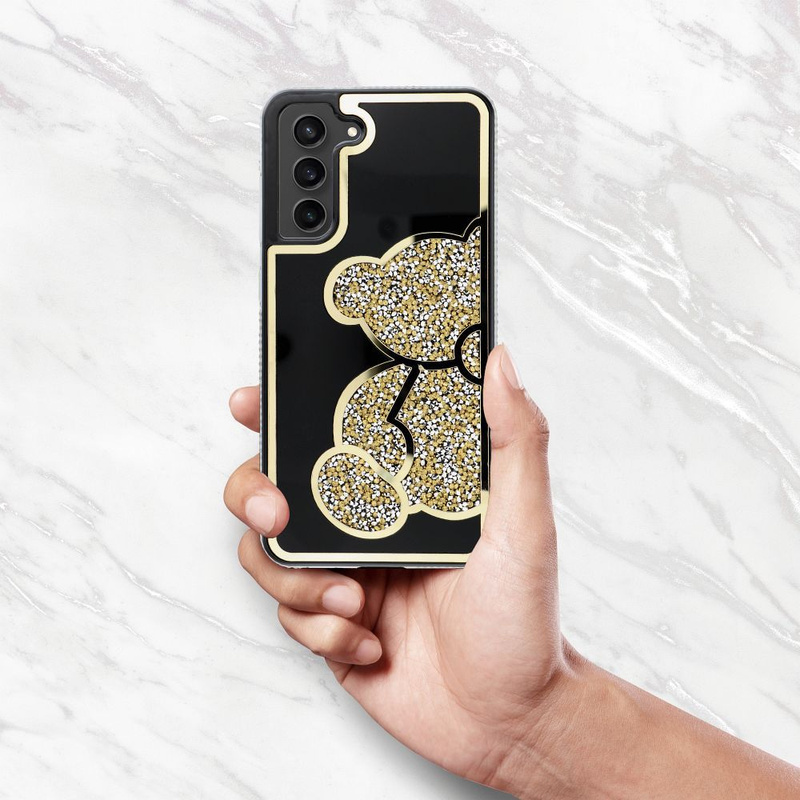 Futerał TEDDY BEAR do SAMSUNG S25 Ultra złoty