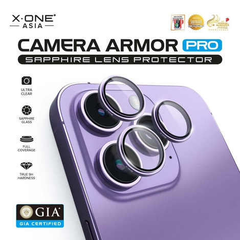 Szkło szafirowe X-ONE na obiektyw aparatu Camera Armor Pro - do iPhone 16 Pro/16 Pro Max