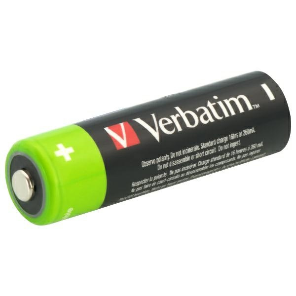Verbatim Akumulator NiMH AA 2500mAh       Premium HR6 4szt czarny/ black 49517