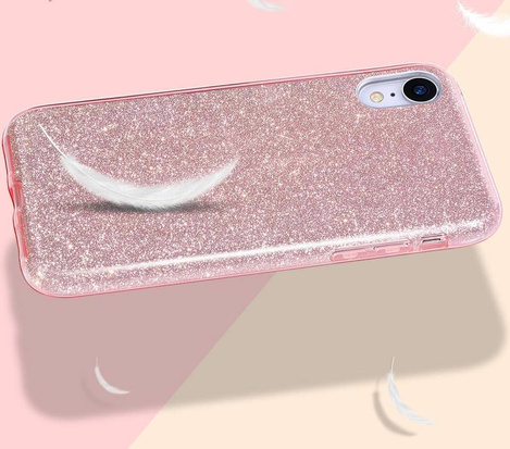 Nakładka Glitter 3w1 do Xiaomi Redmi Note 12 4G różowa