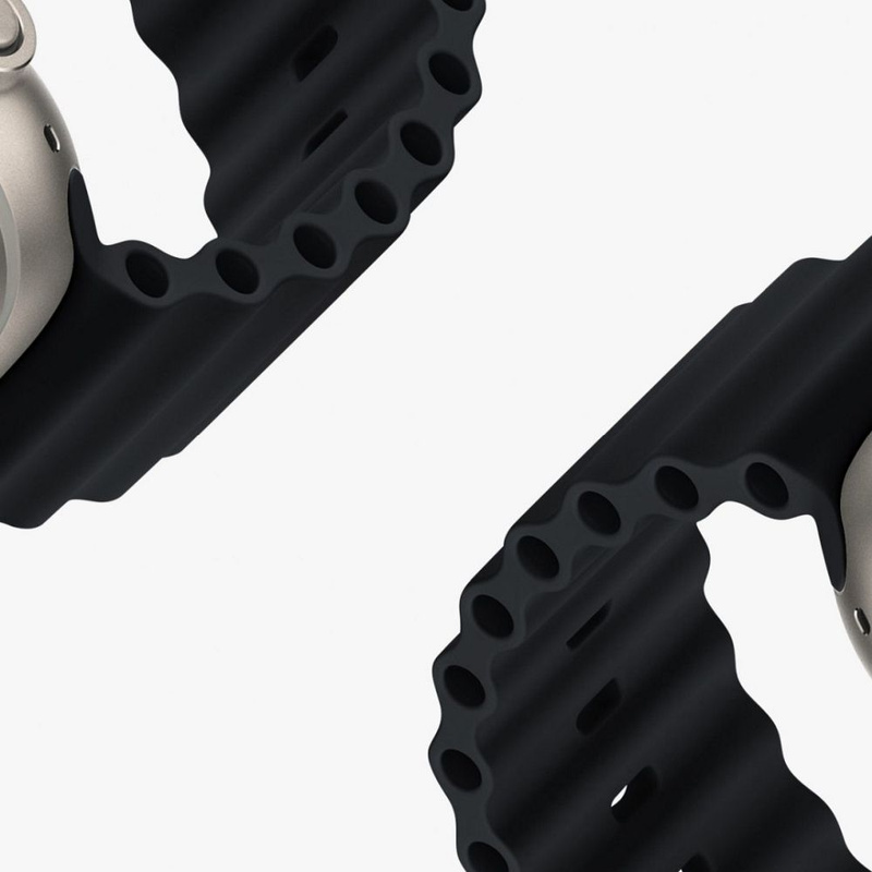 Dux Ducis Strap Watch Strap 8 / 7 / 6 / 5 / 4 / 3 / 2 / SE (41 / 40 / 38mm) Silicone Band Bracelet Gray (OceanWave Version)