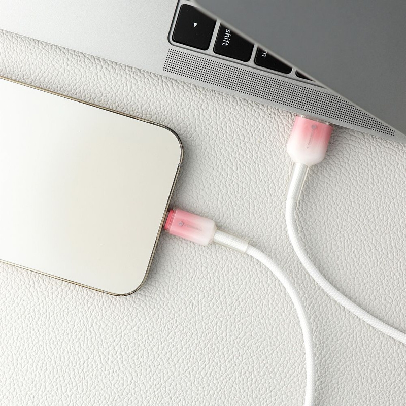 Kabel USB A do Lightning Forcell F-Energy 2,4A 12W Gradient 1 m C353 biały