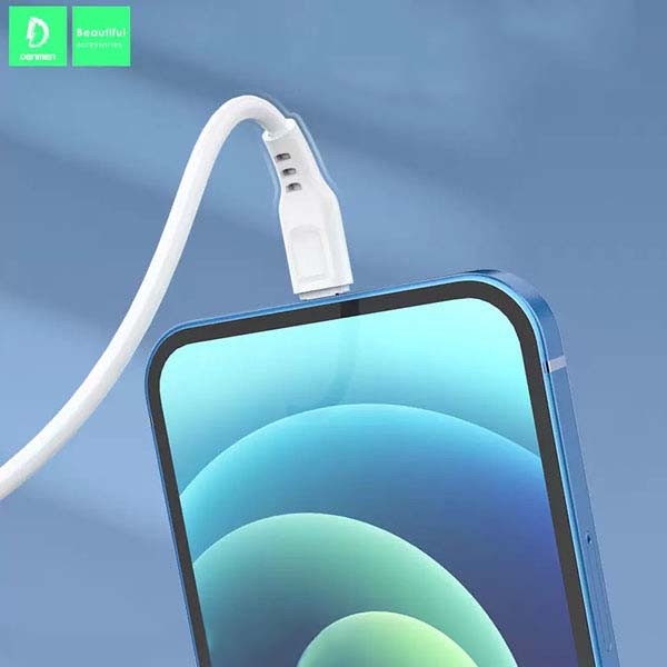 KABEL USB MICRO DENMEN BIAŁY 2.4A 1M D01V