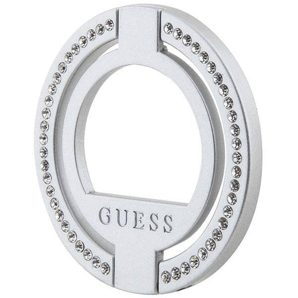 Guess MagSafe Ring stand GUMRSALDGS silver/silver Rhinestone