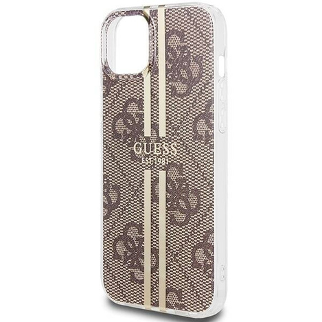 Oryginalne Etui GUESS Hardcase GUHCP15MH4PSEGW do iPhone 15 Plus (4G Gold  Stripe / brązowy)