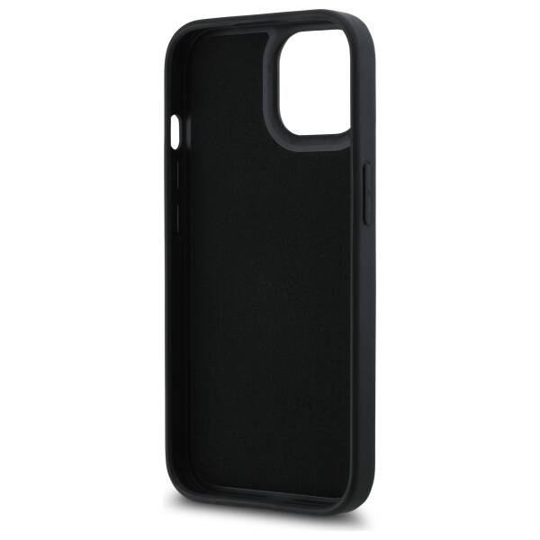 Etui Karl Lagerfeld 3D Rubber Signature na iPhone 15 - czarne