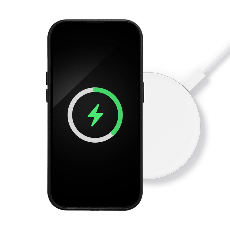 Leather Mag Cover kompatybilne z MagSafe do IPHONE 15 PLUS czarny