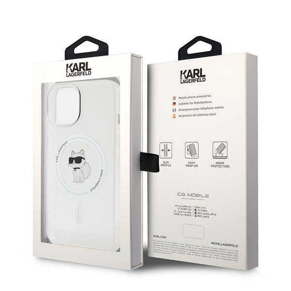 Karl Lagerfeld nakładka do iPhone 15 6,1" KLHMP15SHFCCNOT transparentna HC Magsafe IML C