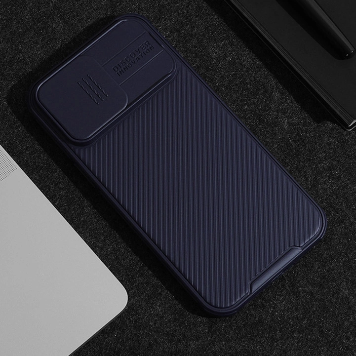 Nillkin CamShield Pro Magnetic Case for iPhone 15 Pro Max with Camera Protector - Blue
