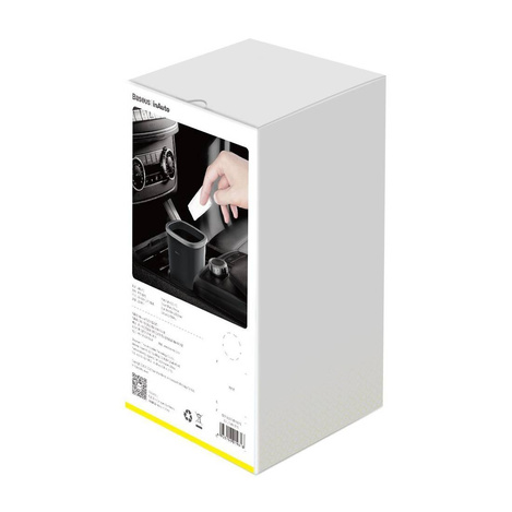 Baseus Dust-free Vehicle-mounted Trash Can（Trash Bag 3 roll/90）Black