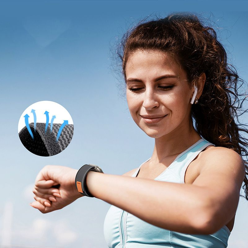 Pasek do GALAXY WATCH 4 / 5 / 5 PRO / 6 Tech-Protect Nylon pomarańczowo - czarne