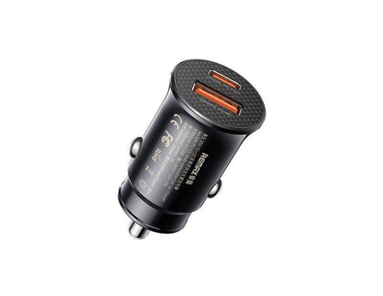 Ładowarka Samochodowa 30W QC USB + USB-C PD Remax Siya Series RCC358 czarna