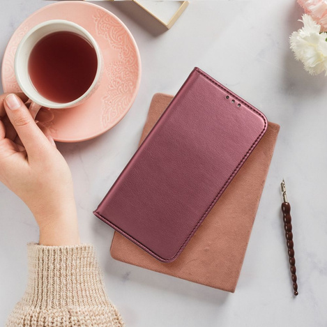 Kabura SMART MAGNETO do REALME NOTE 60 burgundowy