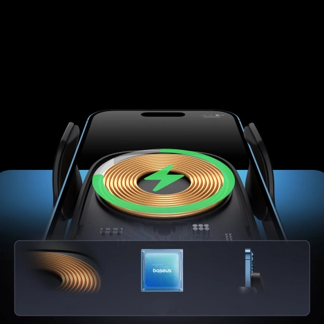 Baseus Milky Way Pro Series BS-CM023 Autohalterung für Lüftungsschlitze mit 15 W induktivem Ladegerät – Schwarz