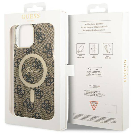 Guess GUHMP13XH4STW iPhone 13 Pro Max 6.7&quot; brown/brown hardcase 4G MagSafe