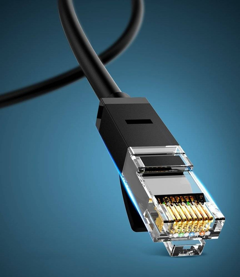 Ugreen kabel przewód internetowy sieciowy Ethernet patchcord RJ45 Cat 6 UTP 1000Mbps 3 m niebieski (NW102 11203)