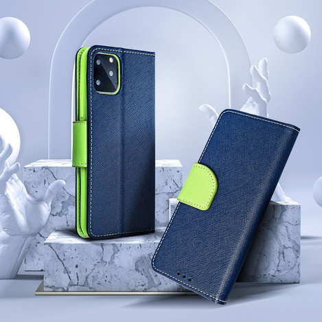 Kabura Fancy Book do XIAOMI Redmi NOTE 13 4G granatowy / limonka