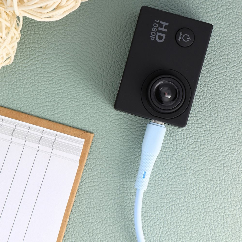 Kabel USB A do Micro USB Forcell F-Energy QC3.0 2,4A 18W Silicone 1 m C341 niebieski