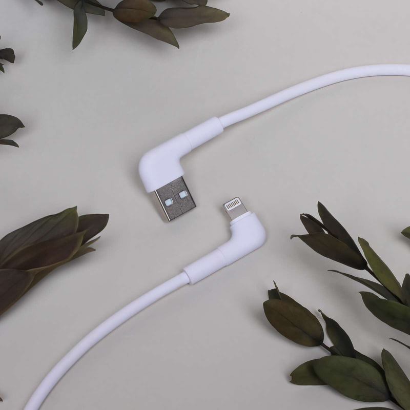 Maxlife kabel kątowy MXUC-09 USB - Lightning 1,0 m 2,4A biały