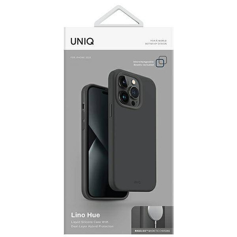 Uniq case Lino Hue iPhone 14 Plus 6.7" Magclick Charging grey/charcoal grey