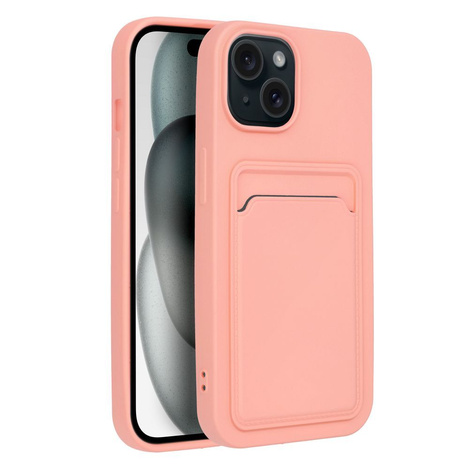 Futerał CARD CASE do IPHONE 15 różowy