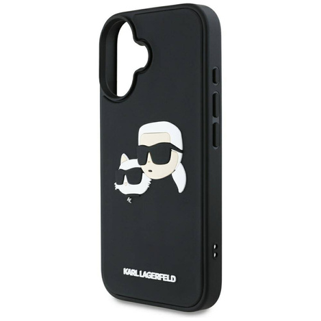 Etui IPHONE 16 Karl Lagerfeld HC 3D Rubber Double Heads czarne
