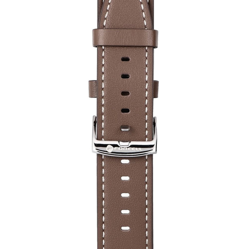 Pasek do Samsung Galaxy Watch Forcell F-Design FS21 skóra ekologiczna 22 mm brązowy