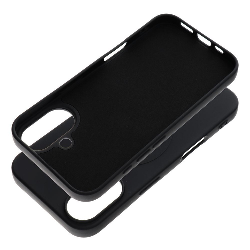 Futerał SILICONE MAG COVER (big hole) kompatybilny z MagSafe do IPHONE 16 czarny