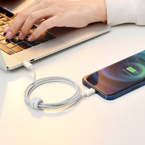 Baseus Superior kabel USB Typ C - Lightning Power Delivery 20 W 1 m Biały (CATLYS-A02)
