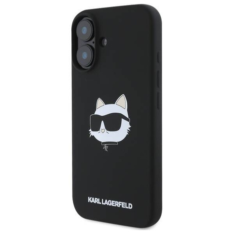 Karl Lagerfeld KLHMP16SSCHPPLK iPhone 16 czarny/black HC MagSafe Sil Choupette Head Print