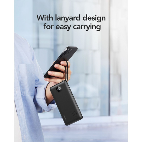 Bateria zewnętrzna (Powerbank) VEGER C10 - 10 000mAh (Micro + Typ C + Lightning 8-pin) czarny (W1116)