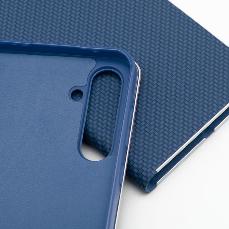 Kabura LUNA Book Carbon do SAMSUNG Xcover 4 niebieski