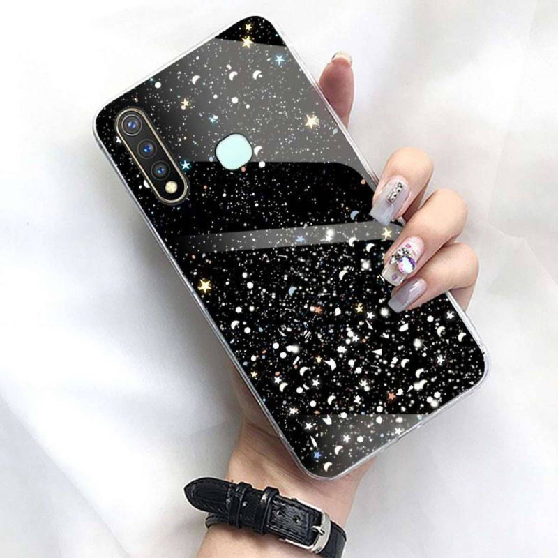 Case IPHONE 14 Sequins Glue Glitter Case black