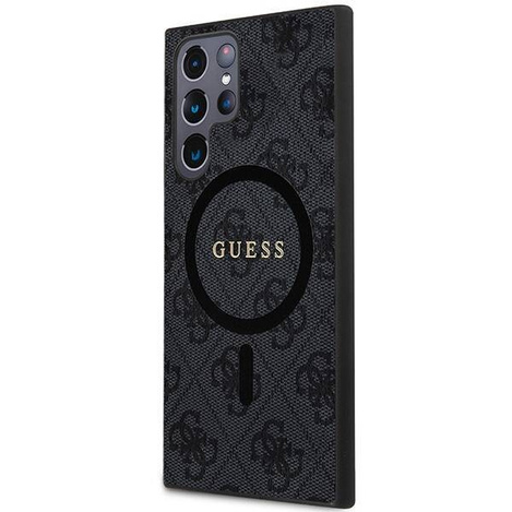 Oryginalne Etui GUESS Hardcase GUHMS24LG4GFRK do Samsung S24 Ultra (Kompatybilny z Magsafe / 4G Ring classic logo / czarny)