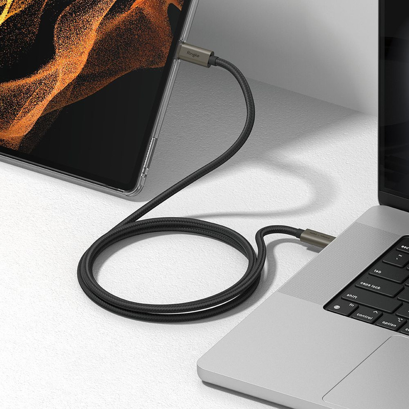 Kabel PD 240W 2m USB-C - USB-C Ringke USB 3.2 GEN 2X2 czarny