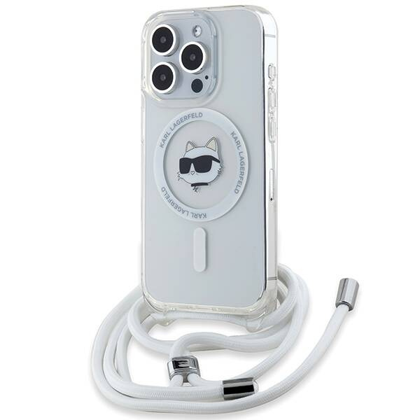 Karl Lagerfeld KLHMP14LHCCHNT iPhone 14 Pro 6.1" hardcase transparent IML Choupette Head & Cord Magsafe