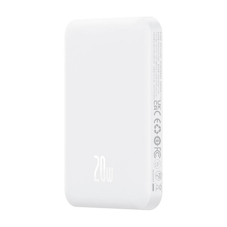 Magnetyczny mini powerbank Baseus 5000mAh 20W (biały)