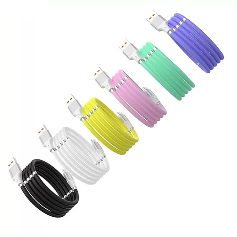 KABEL USB TYP-C DENMEN FIOLETOWY D11T MAGNETYCZNY