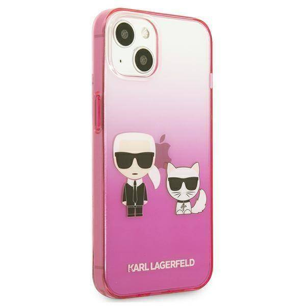 Karl Lagerfeld KLHCP13STGKCP iPhone 13 mini 5,4&quot; Hardcase Pink / Pink Gradient Ikonik Karl &amp; Choupette